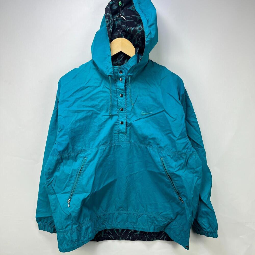 Vintage 90s Nike Tonal Swoosh Windbreaker Jacket Womens M